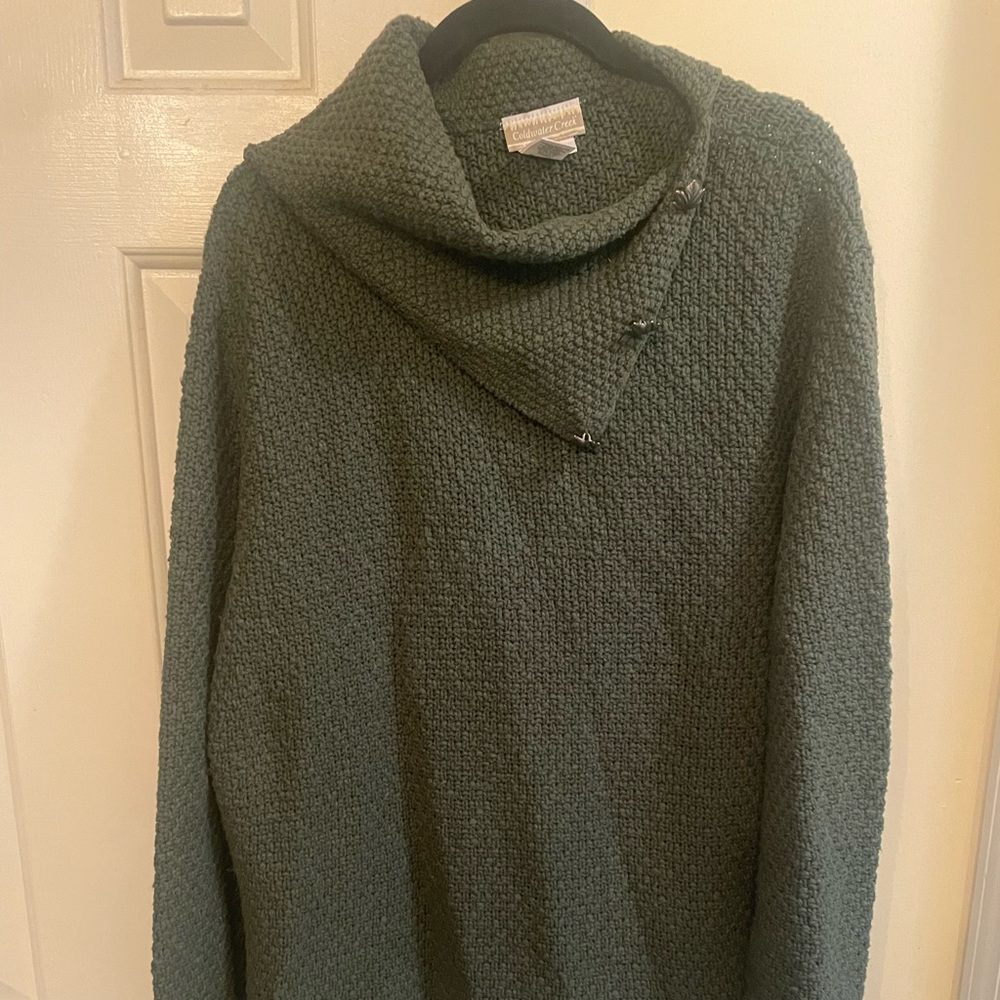 Cold water creek sweater. Dark green